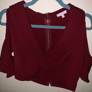 New! Beautiful deep red blouse